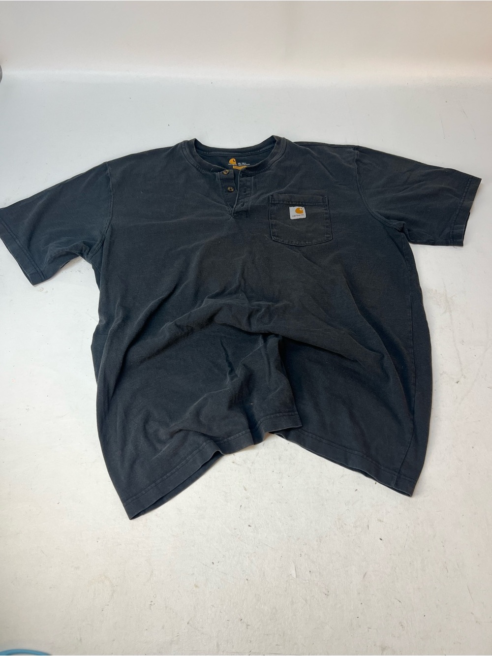 Carhartt Black Short Sleeve Pocket Henley Tee - Men's